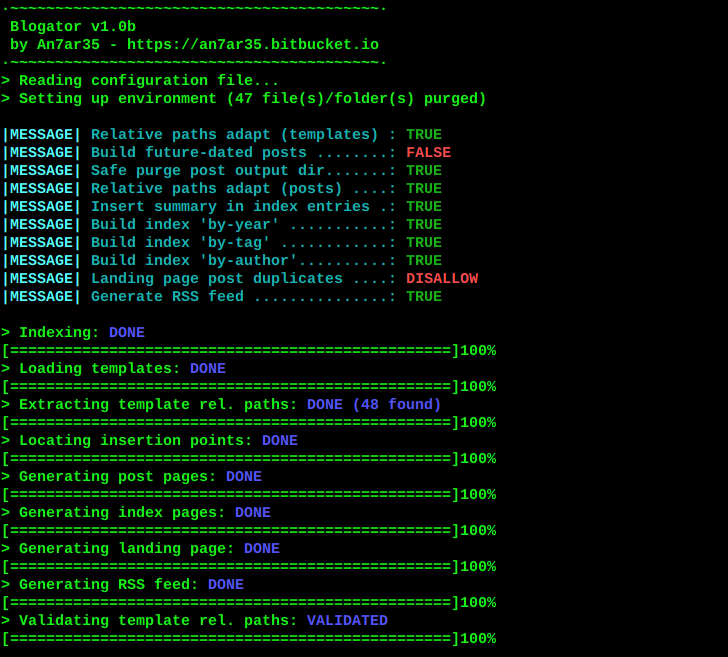 Console screenshot