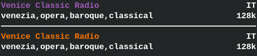 Favourites theming